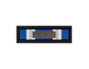 Baretka Medal NATO z okuciem EUBAM LIBYA (przypinane na pinsie)
