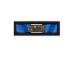 Baretka Medal EU z okuciem EUSEC RD Congo (przypinane na pinsie)