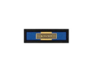 Baretka Medal Wspólnej Europejskiej Polityki Bezpieczeństwa i Obrony (CSDP / ESDP/ EULEX) za misję Kosowo z  okuciem KOSOVO