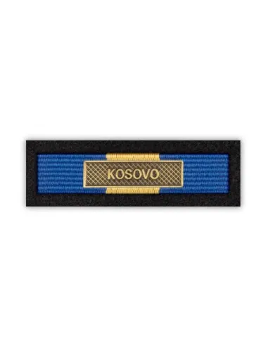 Baretka Medal Wspólnej Europejskiej Polityki Bezpieczeństwa i Obrony (CSDP / ESDP/ EULEX) za misję Kosowo z  okuciem KOSOVO