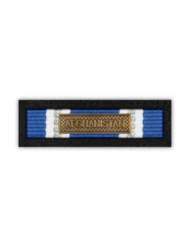 Baretka Medal NATO Afghanistan z okuciem AFGHANISTAN (przypinane na pinsie)